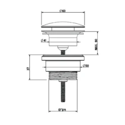 Crosswater MPRO Industrial Universal Basin Click Clack Waste