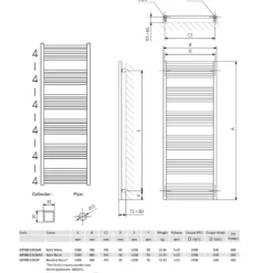 Crosswater MPRO Matt Black Heated Towel Rail