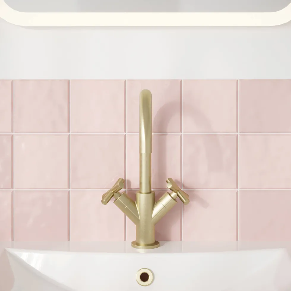 Crosswater MPRO Mono Basin Mixer Tap with Crosshead Handles
