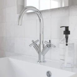 Crosswater MPRO Mono Basin Mixer Tap with Crosshead Handles
