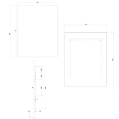Crosswater MPRO Rectangular Framed Mirror with Demister Pad