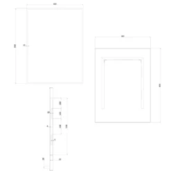 Crosswater MPRO Rectangular Framed Mirror with Demister Pad