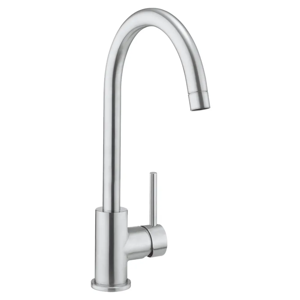 Crosswater MPRO Single Lever Mono Kitchen Mixer Tap - Brushed Stainless Steel