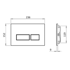 Crosswater MPRO Stainless Steel Flush Plate