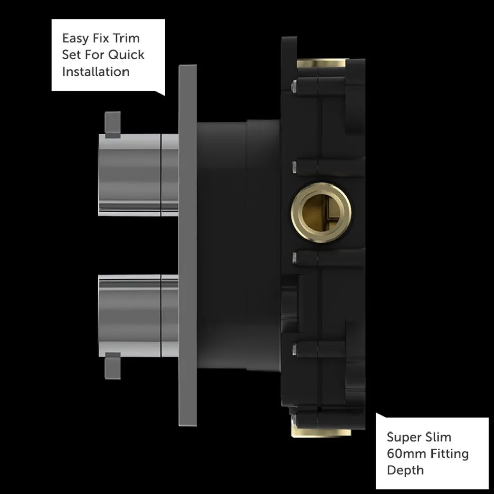 Crosswater MPRO Thermostatic 3 Outlet Shower Valve - Crossbox Technology