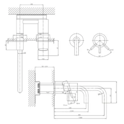 Crosswater MPRO Wall Mounted Basin Mixer Tap