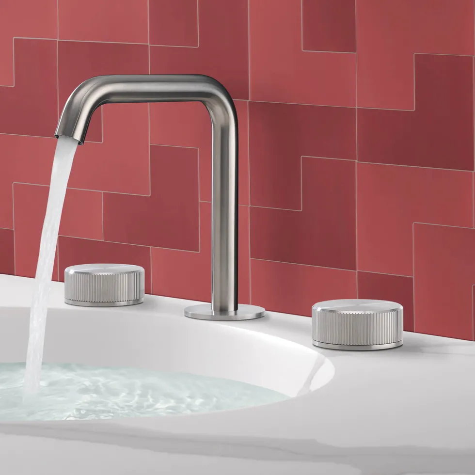 Crosswater 3ONE6 Stainless Steel 3 Hole Basin Mixer Tap