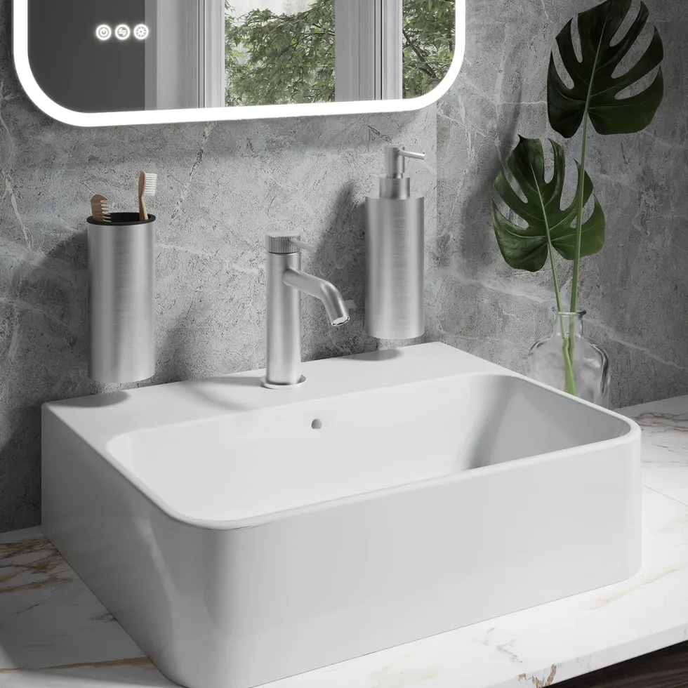 Crosswater 3ONE6 Stainless Steel Mono Basin Mixer