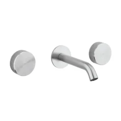 Crosswater 3ONE6 Stainless Steel Wall Mounted 3 Hole Basin Mixer Tap