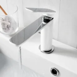 Crosswater Pier White Monobloc Basin Mixer