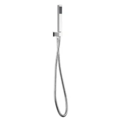 Crosswater Square Shower Kit with Hose, Handset & Integrated Wall Outlet with Handset Attachment