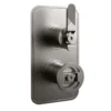 Crosswater Union 1 Outlet Concealed Thermostatic Shower Valve with Lever & Wheel - Brushed Black Chrome