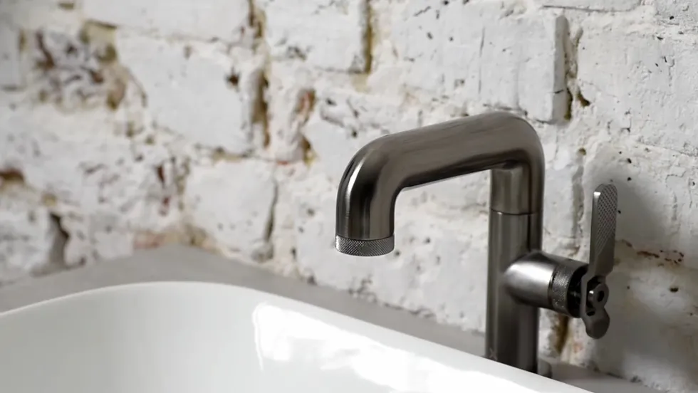 Crosswater Union Tall Basin Mixer Tap - Brushed Brass