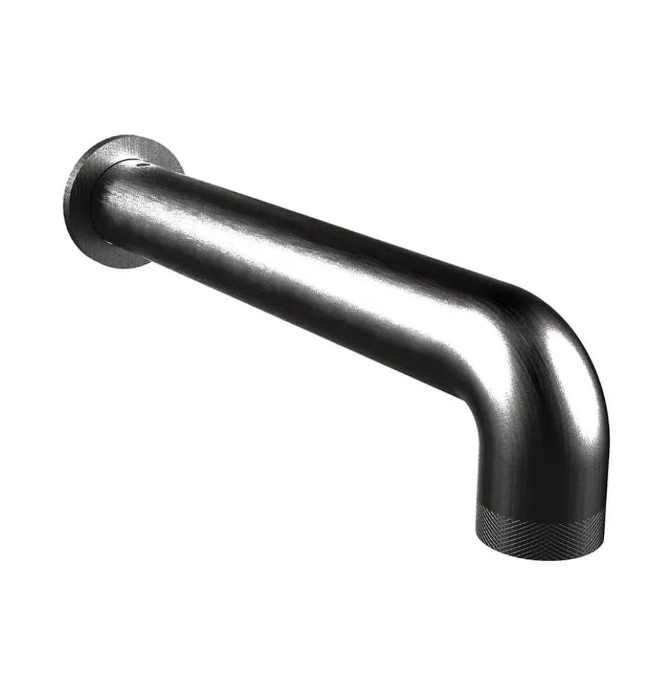 Crosswater Union Wall Mounted Bath Spout - Brushed Black Chrome