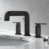 Crosswater Union WRAS Approved 3 Hole Basin Mixer Tap with Levers - Matt Black