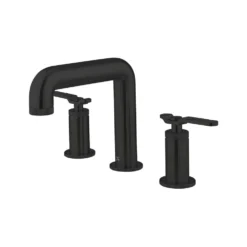 Crosswater Union WRAS Approved 3 Hole Basin Mixer Tap with Levers - Matt Black