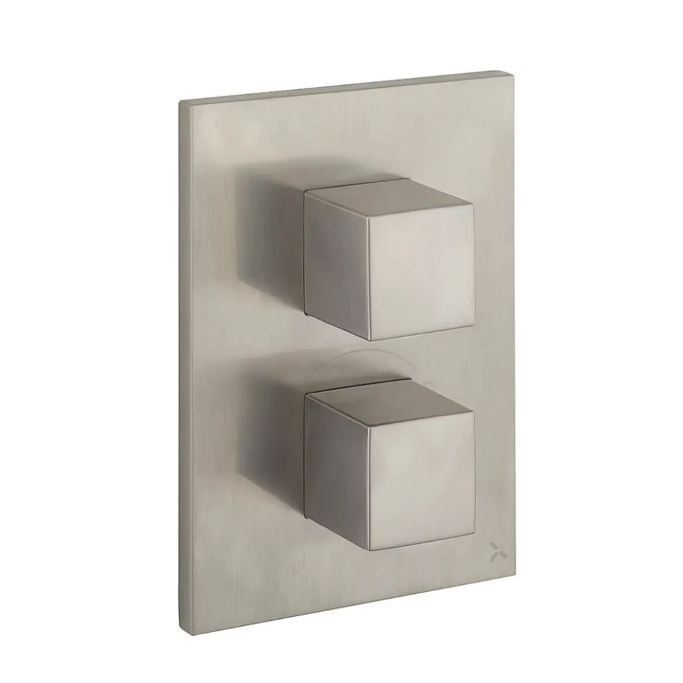 Crosswater Verge Thermostatic 1 Outlet Shower Valve - Crossbox Technology - Brushed Stainless Steel Effect