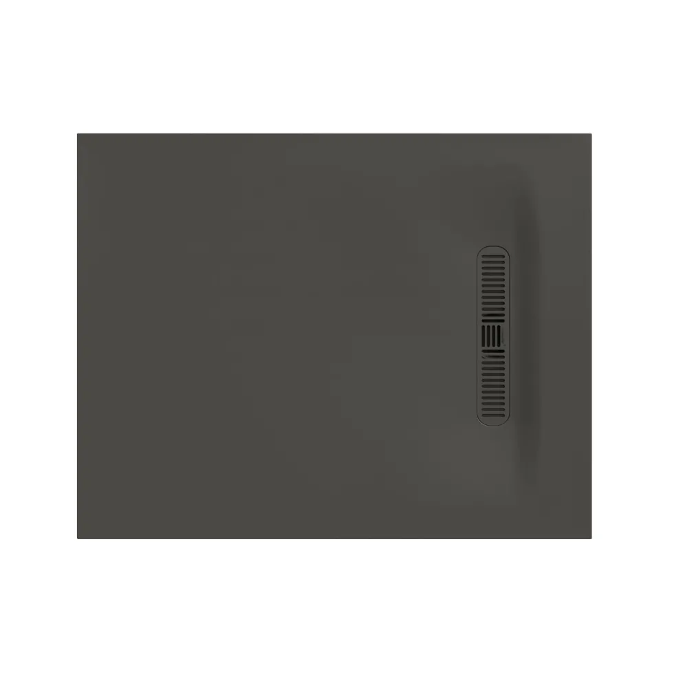 Crosswater Vito 25mm Dolomite Stone Resin Rectangular Shower Tray with Linear Waste Position