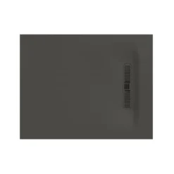 Crosswater Vito 25mm Dolomite Stone Resin Rectangular Shower Tray with Linear Waste Position