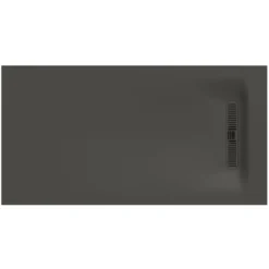 Crosswater Vito 25mm Dolomite Stone Resin Rectangular Shower Tray with Linear Waste Position