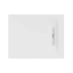 Crosswater Vito 25mm Dolomite Stone Resin Rectangular Shower Tray with Linear Waste Position