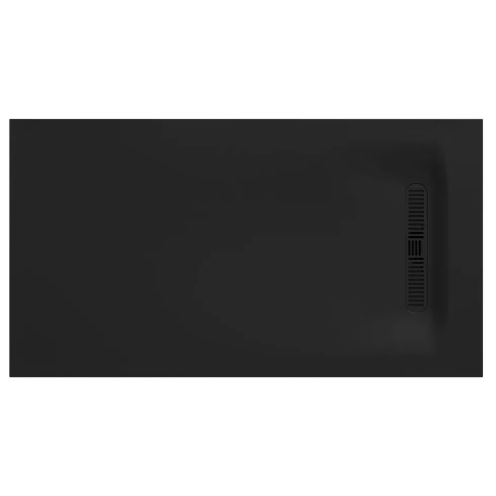Crosswater Vito 25mm Dolomite Stone Resin Rectangular Shower Tray with Linear Waste Position