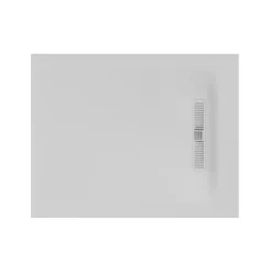 Crosswater Vito 25mm Dolomite Stone Resin Rectangular Shower Tray with Linear Waste Position