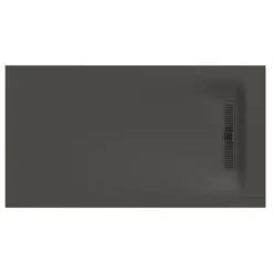 Crosswater Vito 25mm Dolomite Stone Resin Rectangular Shower Tray with Linear Waste Position