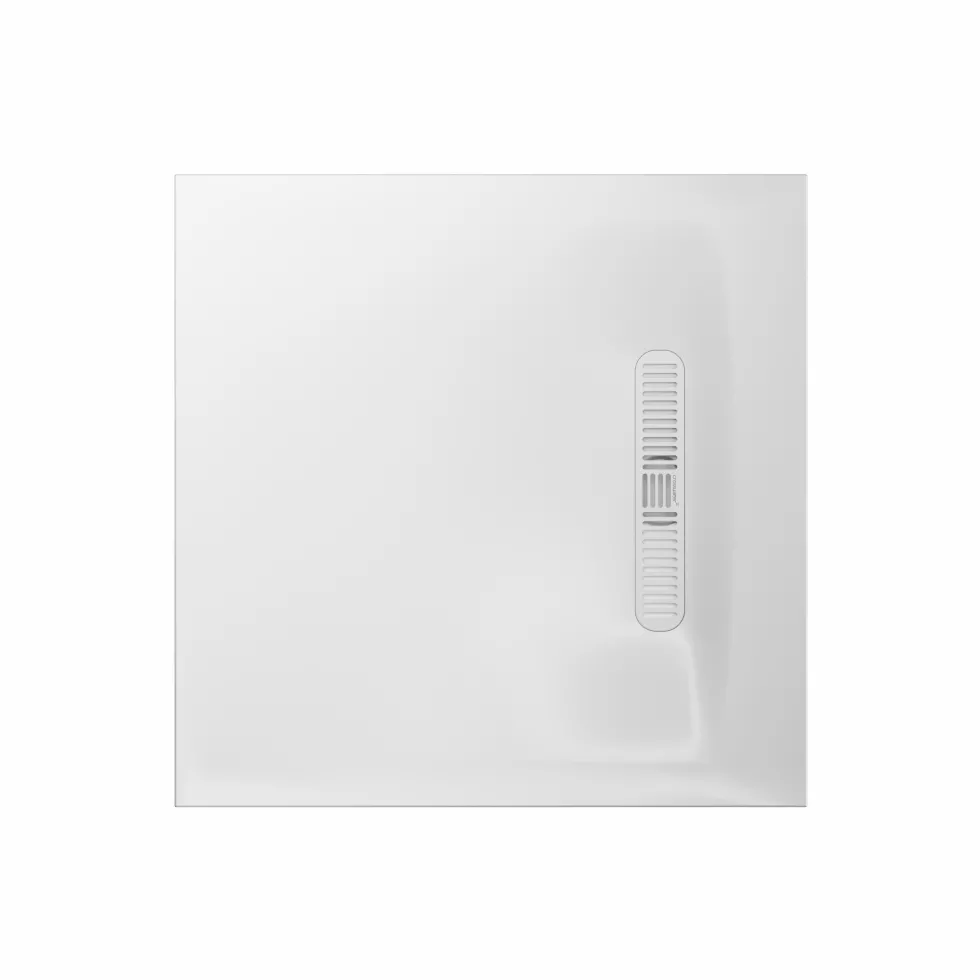 Crosswater Vito 25mm Dolomite Stone Resin Square Shower Tray with Linear Waste Cover