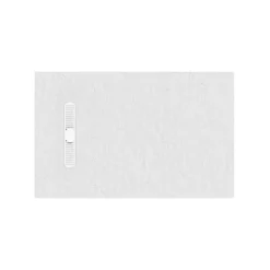 Crosswater Vito 25mm Dolomite Stone Resin Textured Rectangular Shower Tray with Linear Waste Cover