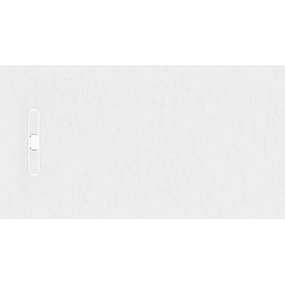 Crosswater Vito 25mm Dolomite Stone Resin Textured Rectangular Shower Tray with Linear Waste Cover