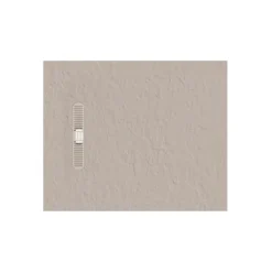 Crosswater Vito 25mm Dolomite Stone Resin Textured Rectangular Shower Tray with Linear Waste Cover