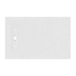 Crosswater Vito 25mm Dolomite Stone Resin Textured Rectangular Shower Tray with Linear Waste Cover