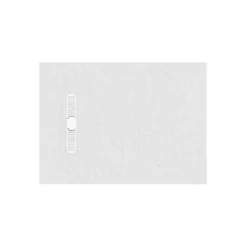 Crosswater Vito 25mm Dolomite Stone Resin Textured Rectangular Shower Tray with Linear Waste Cover
