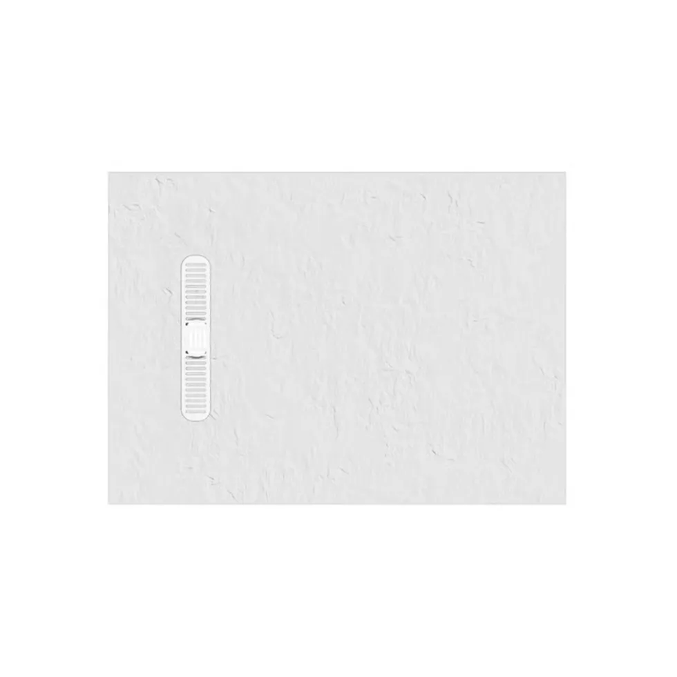 Crosswater Vito 25mm Dolomite Stone Resin Textured Rectangular Shower Tray with Linear Waste Cover