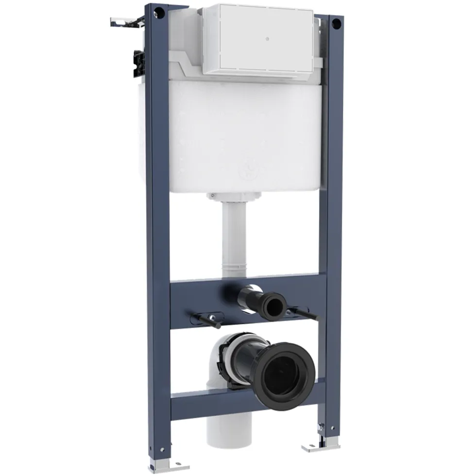 Crosswater Wall Hung 980mm Height Support Frame with Dual Flush Cistern
