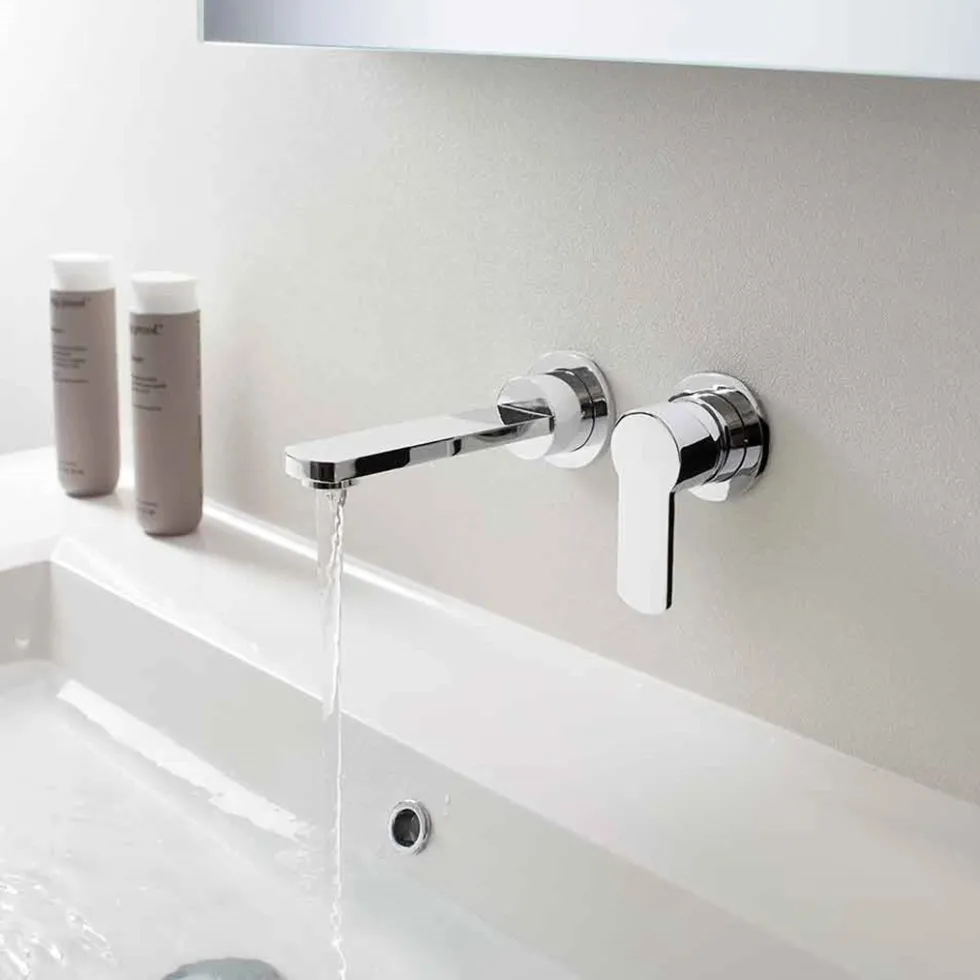 Crosswater Wisp Wall Mounted Basin Valve & Spout Set