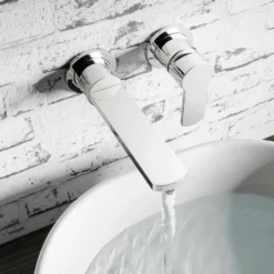 Crosswater Wisp Wall Mounted Basin Valve & Spout Set