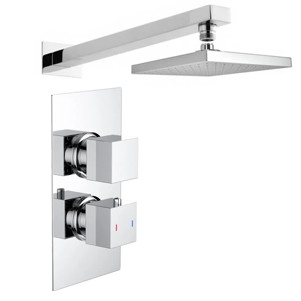 Delilah Concealed Thermostatic Shower Valve & ABS Fixed Shower Head