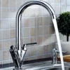 Deva Lever Twin Lever Monobloc Sink Mixer with Swivel Spout