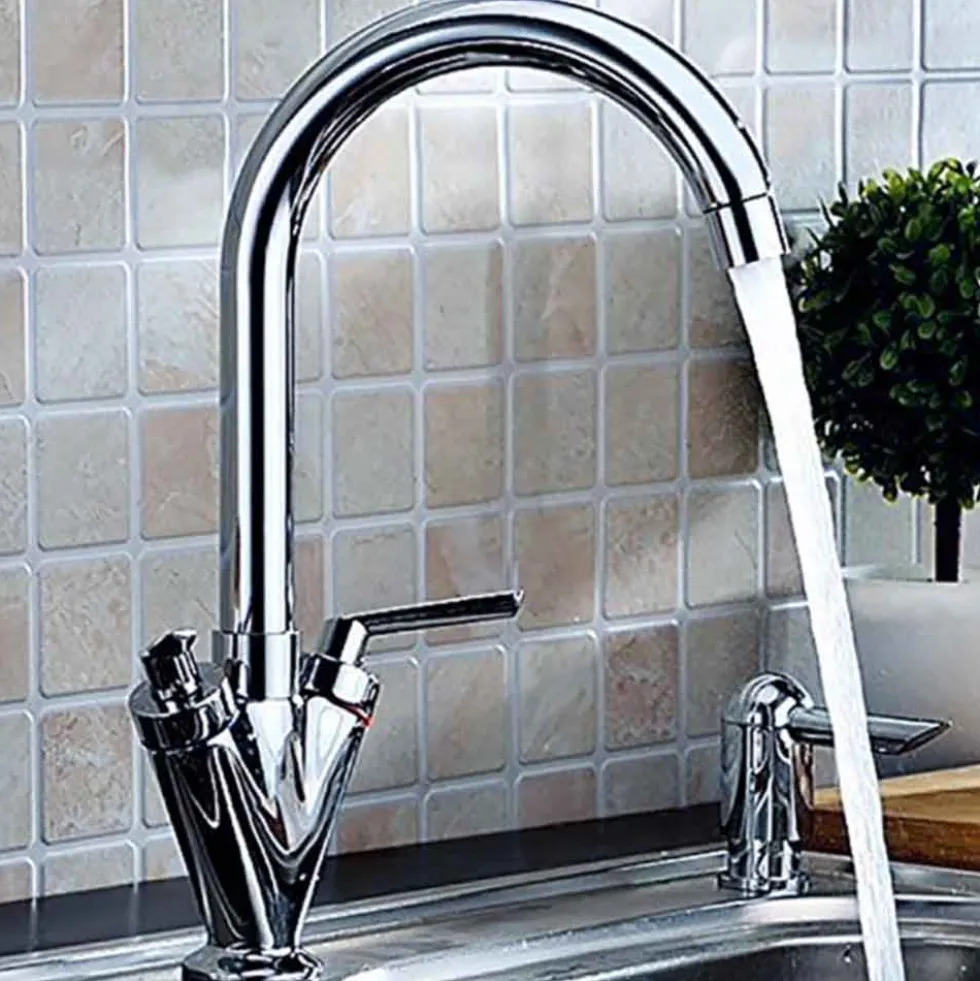 Deva Lever Twin Lever Monobloc Sink Mixer with Swivel Spout