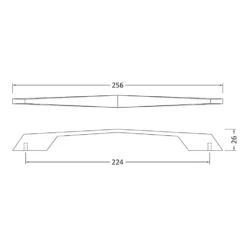 Drench Angled D Bar Furniture Handle - 224mm Centres