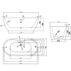 Drench Aura Freestanding Bath