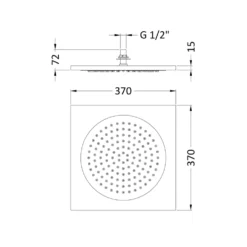 Drench Ceiling-Recessed Tile Fixed Shower Head