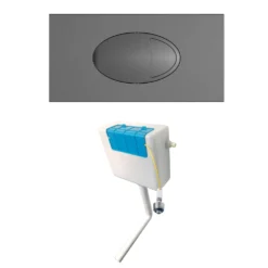 Drench Dual Flush Concealed Cistern with Dual Flush Plate