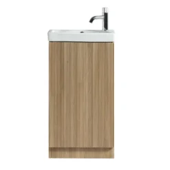Drench Groove 460mm Fluted Floorstanding Cloakroom Vanity Unit & Basin