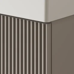 Drench Groove 460mm Fluted Floorstanding Cloakroom Vanity Unit & Basin
