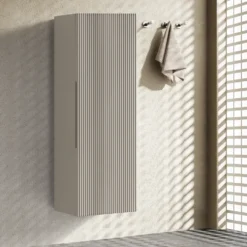 Drench Groove 900mm Fluted Wall Mounted Tall Cabinet