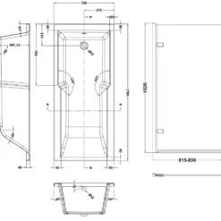 Drench Keyhole Shower Bath & Shower Screen
