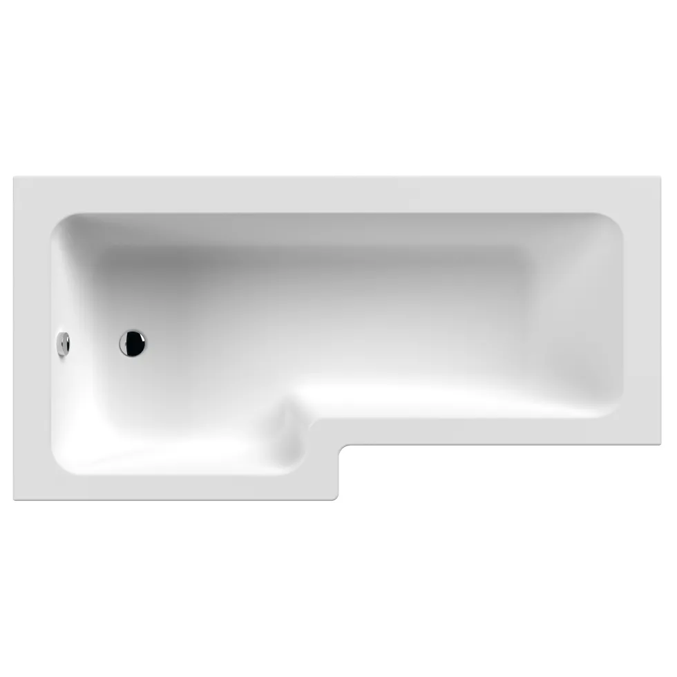 Drench L Shaped Shower Bath & Optional Panel - 1700mm